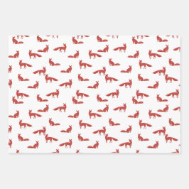 Noordse Eenvoudige Minimalistische Town Forest Fox Inpakpapier Vel
