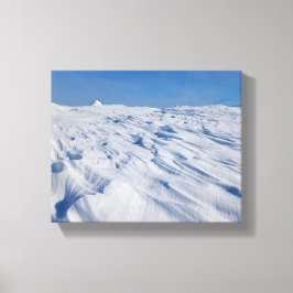 Noordse eenzaamheid winter sneeuwduinen canvas afdruk