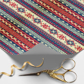 Noordse Fair Isle Kerst Inpakpapier