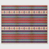 Noordse Fair Isle Kerst Inpakpapier (Vlak)
