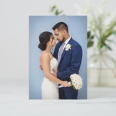 Noordse Folk Art Scandi Navy Wedding Bedankkaart (Staand voorkant)