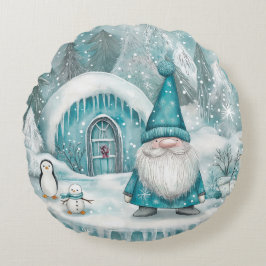 Noordse folklore Christmas Gnome Santa Classic Rond Kussen