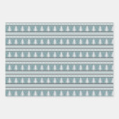 Noordse gebreide kerstpatronen inpakpapier vel (Voorkant 3)