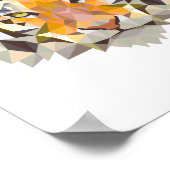 Noordse geometrische tijgervormgeving poster (Hoek)