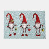 Noordse Gnomen Mistletoe Patroon Deurmat (Voorkant)