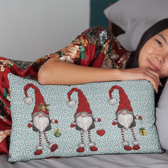 Noordse Gnomen Mistletoe Patroon Kussen (Creator heeft geüpload)