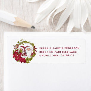 noordse gnoom Kerstkrans Etiket