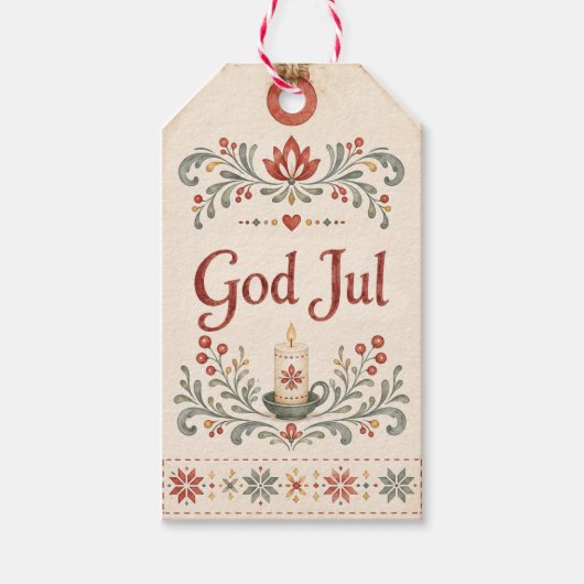 Noordse God Jul | Noorse Kerstmis Cadeaulabel (Voorkant)
