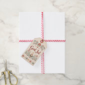 Noordse God Jul | Noorse Kerstmis Cadeaulabel (Met Touw)