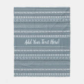 Noordse grijze zwarte en witte poolstrepen fleece deken (Voorkant)