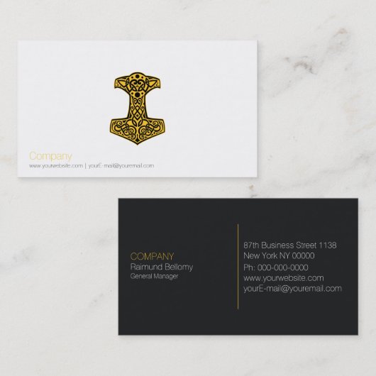 Noordse Hamer Visitekaartje (Voorkant / Achterkant)