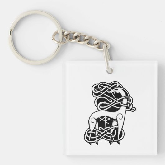 Noordse herten/Keltische herten Sleutelhanger (voorkant)