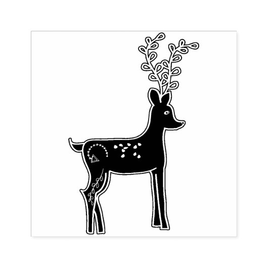 noordse hertenzegel rubberstempel (Afrduk)