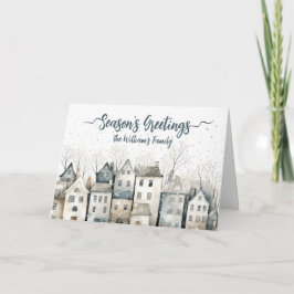 Noordse Huizen Vouwbare Wenskaart Kaart