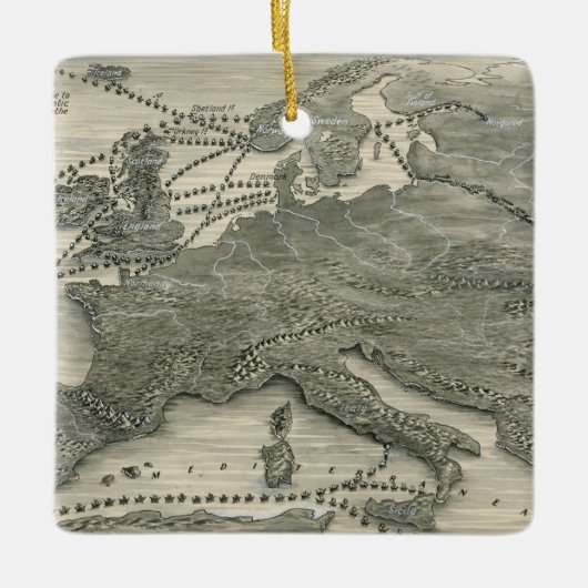 Noordse invasies keramisch ornament (Voorkant)
