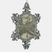 Noordse invasies tin sneeuwvlok ornament (Links)
