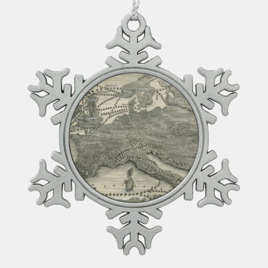 Noordse invasies tin sneeuwvlok ornament (Voorkant)