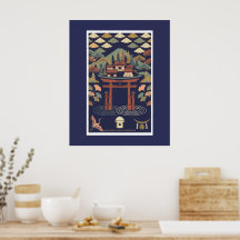 Noordse-Japanse Illustratie –JAPAN  Poster