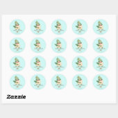Noordse Kabouter Dennengaard Prettig Kerstfeest Ronde Sticker (Vel)