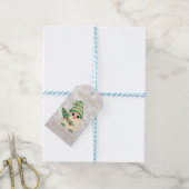 Noordse Kabouter Dennengebint Glitter Bokeh Cadeaulabel (Met Touw)