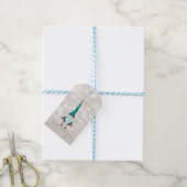 Noordse kabouter glinsterende bokeh cadeaulabel (Met Touw)
