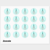 Noordse Kabouter Prettig Kerstfeest Ronde Sticker (Vel)