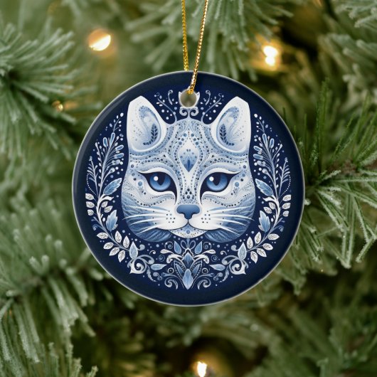 Noordse Kat Ornament (Boom)