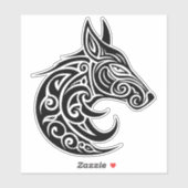 Noordse Keltische knoopwerk Fox Sticker (Vel)