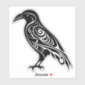 Noordse Keltische knotwerk Raven of Crow Sticker (Vel)