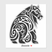 Noordse Keltische Knotwork Wild Boar Sticker (Vel)