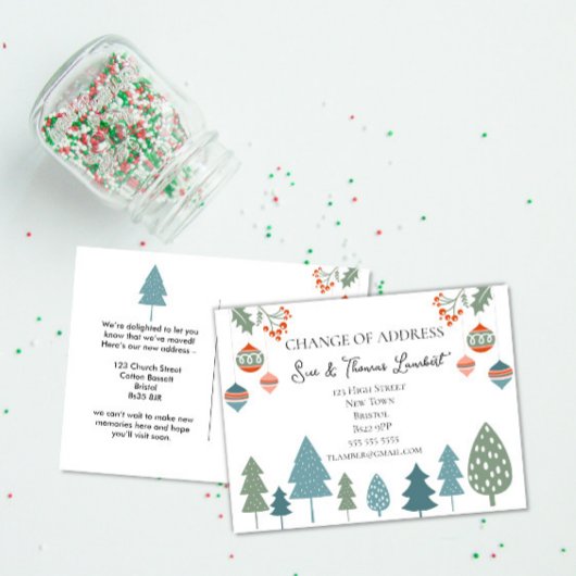 Noordse kerst Adreswijziging Scandinavische feestd Briefkaart