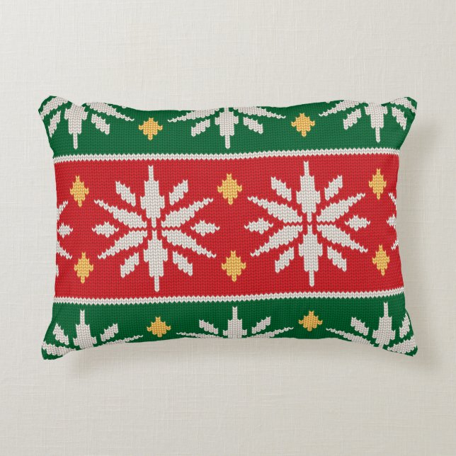 Noordse Kerst Brei Accent Kussen (Voorkant)