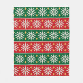 Noordse Kerst Brei Fleece Deken (Voorkant)