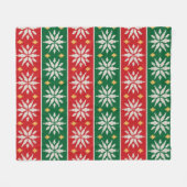 Noordse Kerst Brei Fleece Deken (Voorkant (Horizontaal))