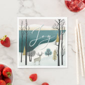 Noordse kerst | Joy Woodland Winter Holiday Servet (Insitu)