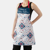 Noordse kerst met rendieren en sneeuwvlokken schort (Insitu)