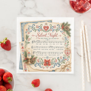 Noordse kerst muziek servet