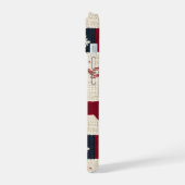 Noordse Kerst Patchwork | Gebreide Rendieren (2) iPhone 15 Case (Linkerkant)