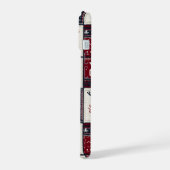 Noordse Kerst Patchwork | Gebreide Rendieren iPhone 15 Case (Linkerkant)