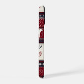 Noordse Kerst Patchwork | Gebreide Rendieren iPhone 15 Case (Rechterkant)