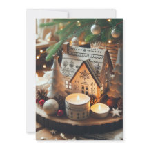 Noordse Kerst Platte Vakantiekaart