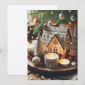Noordse Kerst Platte Vakantiekaart Feestdagenkaart (Voorkant / Achterkant)