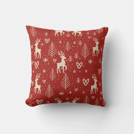 Noordse Kerst Reindeer Kussen