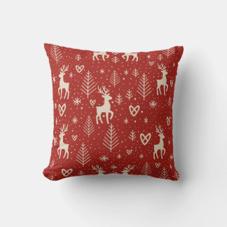 Noordse Kerst Reindeer Kussen