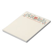 Noordse Kerst Rosemaling Notitieblok (Linkerzijde)