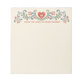 Noordse Kerst Rosemaling Notitieblok (Voorkant)