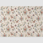 Noordse Kerst Rosemaling Tissuepapier (Voorkant)