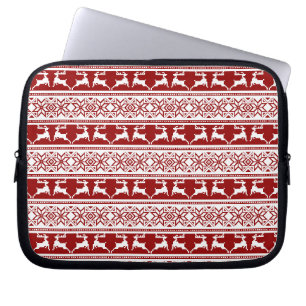 Noordse Kerst Scandinavische Rendieren Laptop Sleeve