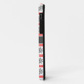 Noordse Kerst sneeuwvlok patroon grijs rood wit Case-Mate iPhone Case (Achterkant/links)