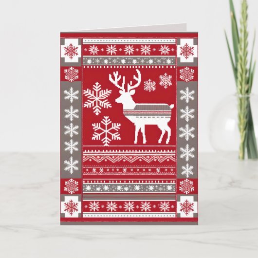 noordse kerst-wenskaart feestdagen kaart (Voorkant)